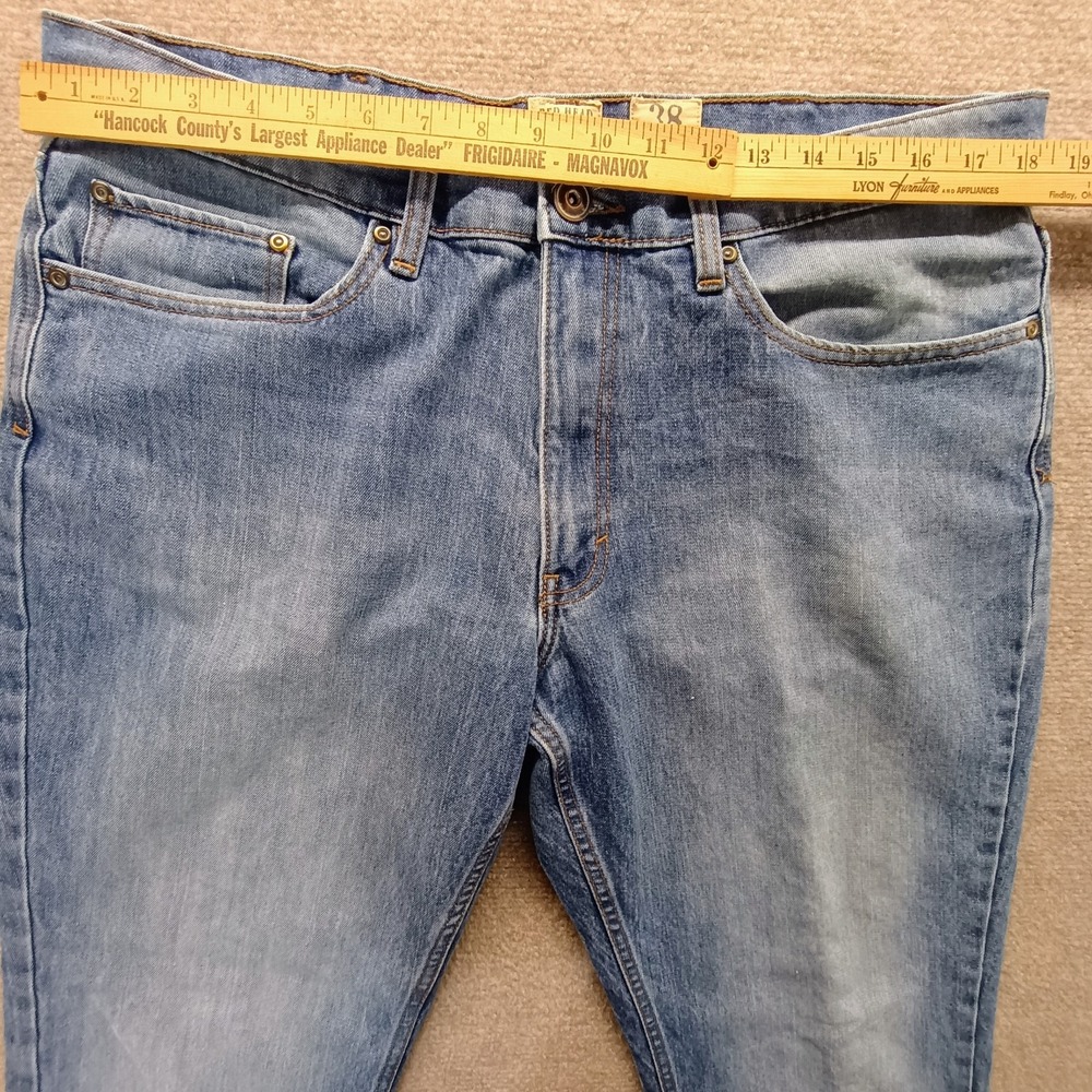 RedHead Jeans Men Fits 36x28.5 Blue Denim Stretch Mid Rise Straight Leg Workwear - Picture 3 of 10